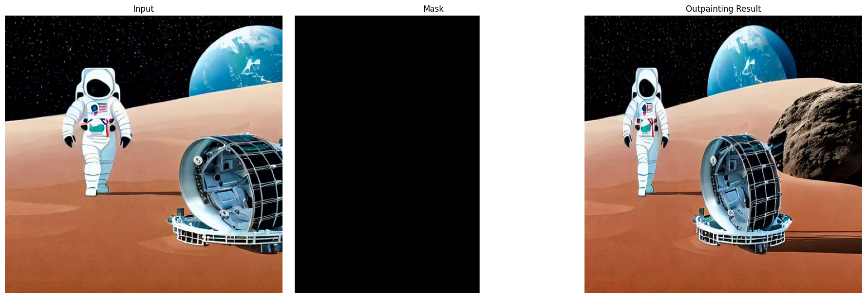 Outpainting — canvas extended seamlessly